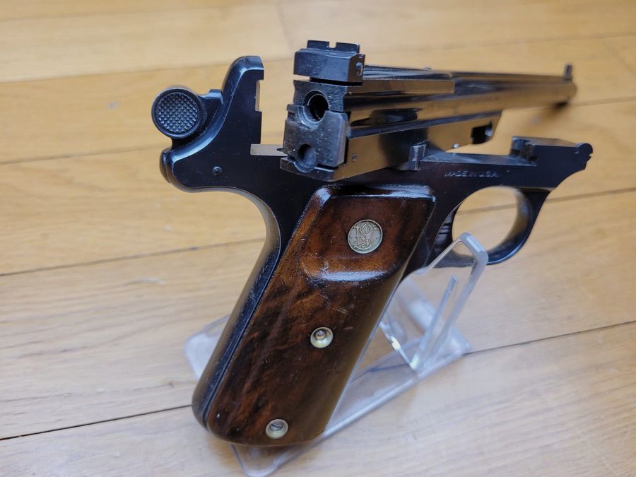 Wunder Art Déco – Smith&Wesson Straight Line – 22LR – 10 Zoll – nur 1.870 Stück hergestellt! – geboren 1925! Zustand hervorragend!, Bild 20 von 24