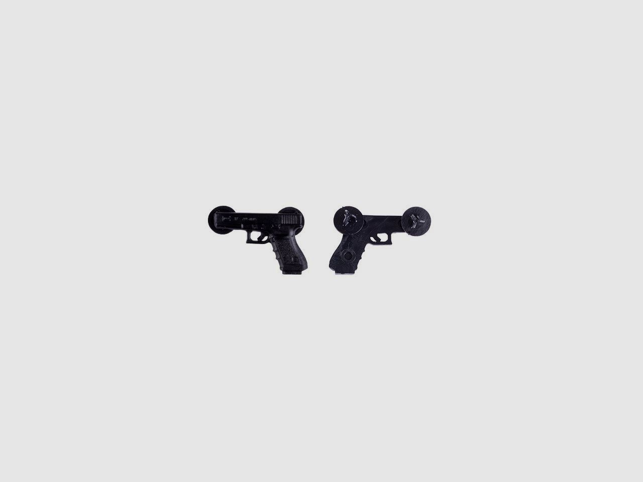 Glock Pin "Pistole" Kunststoff – Schwarz, ca. 20×30 mm