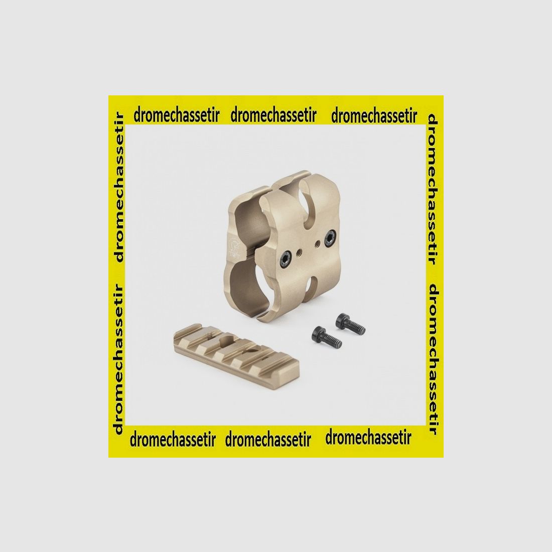 Klemme für Magazinverlängerung für Flinte, Picatinny-Schiene, anodisiert sand