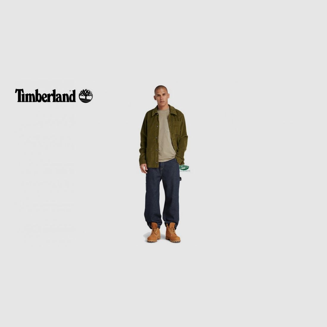 TIMBERLAND Giacca camicia velluto verde, immagine 2 di 2