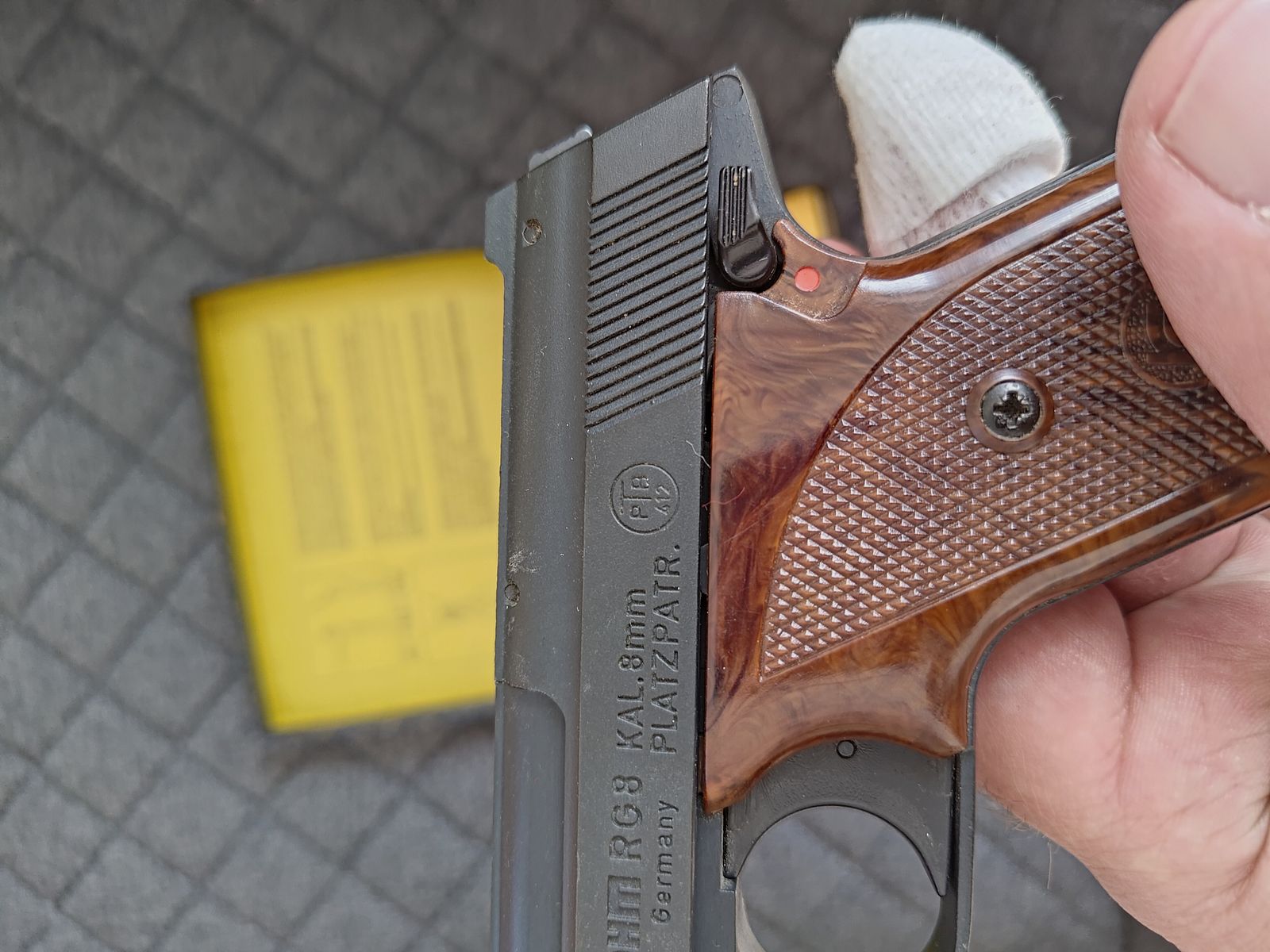 Röhm 8mm check shot pistol