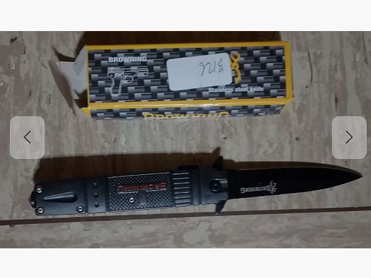 Neues Browning Messer stabiles Edelstahl klappmesser schwarz aus Sammlung mit Ovp