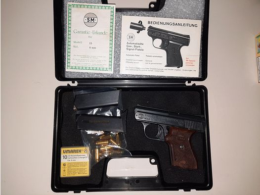 Rhöner Sportwaffen GMBH 8mm SM Mod 15 z magazynkiem 7 Schreckschuss Pistolet