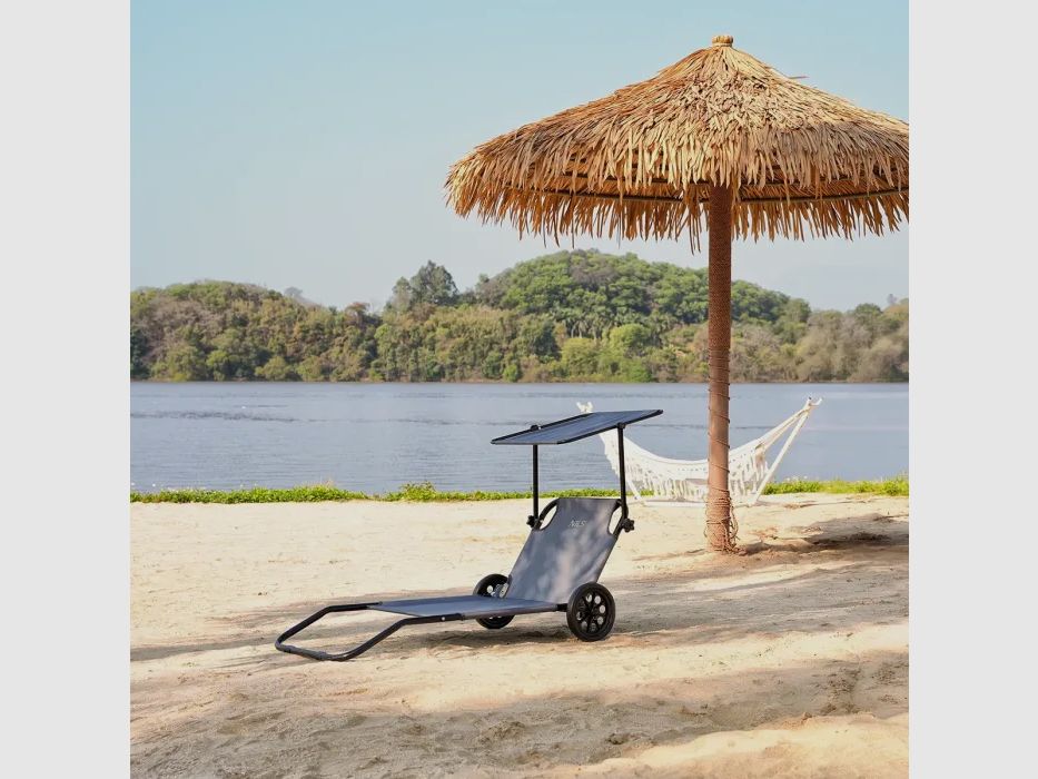 NC3307 Sdraio in Grigio Dimensioni 148x52x57cm