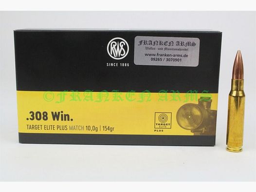 RWS Target Elite Plus 308 Win. 154gr. 10,0g 20 pezzi prezzi a scalare