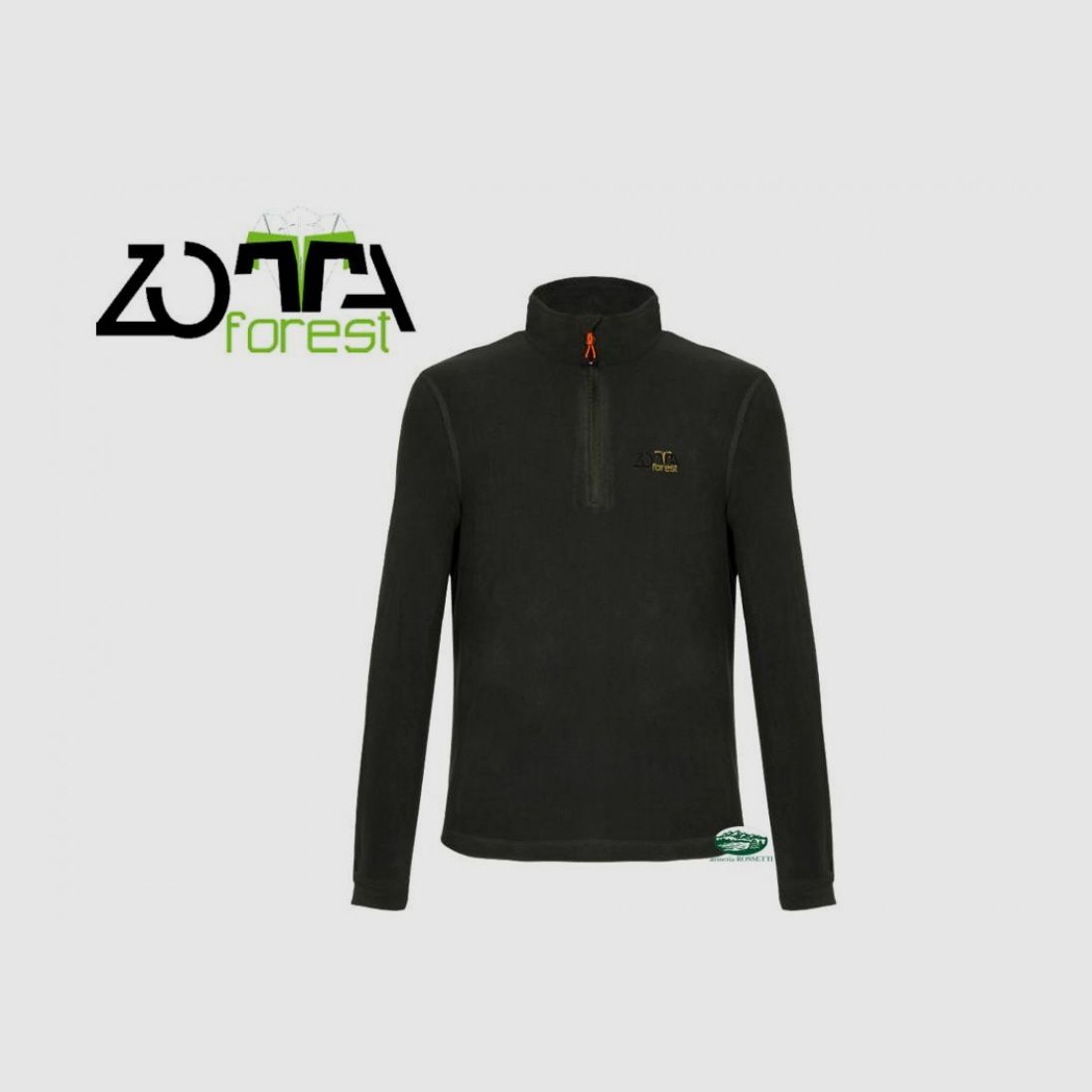 ZOTTA Polarowa bluza Tempus pół zamek czarna