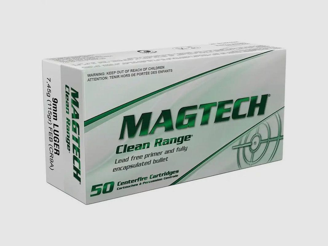 Magtech 9 mm Luger FEB Vollmantel 115 gr. CR9A Clean Range - 50 Stk.