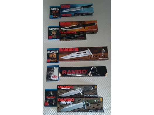 Komplette Rambo-Messer-Sammlung