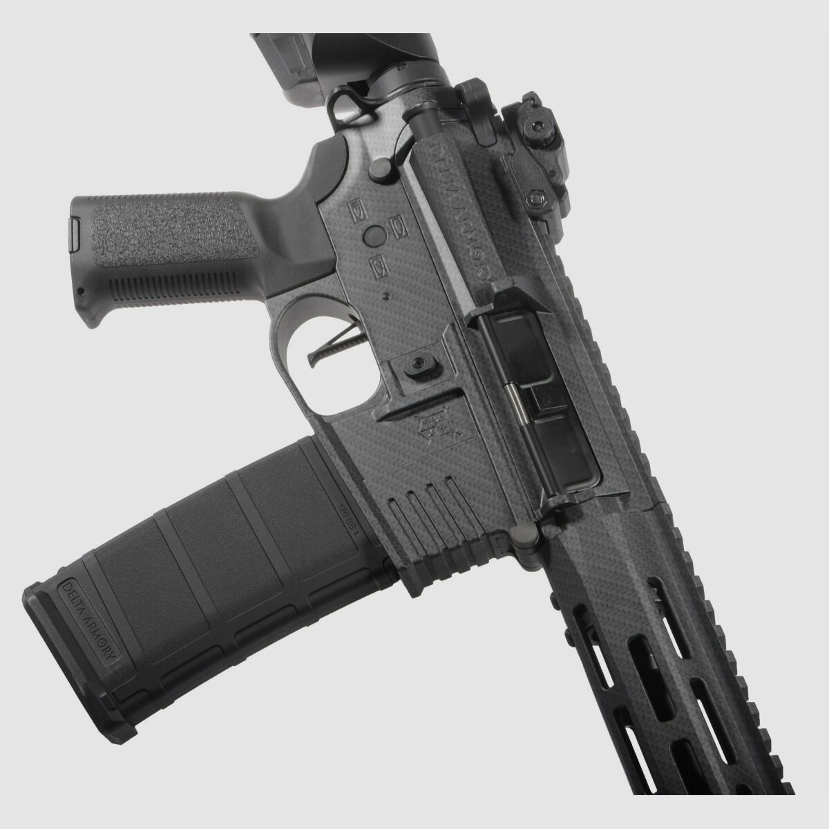 M4 AR15 M-LOK 8 inch CHARLIE Carbon S-AEG Airsoft Rifle Free from 18 years | Delta Armory