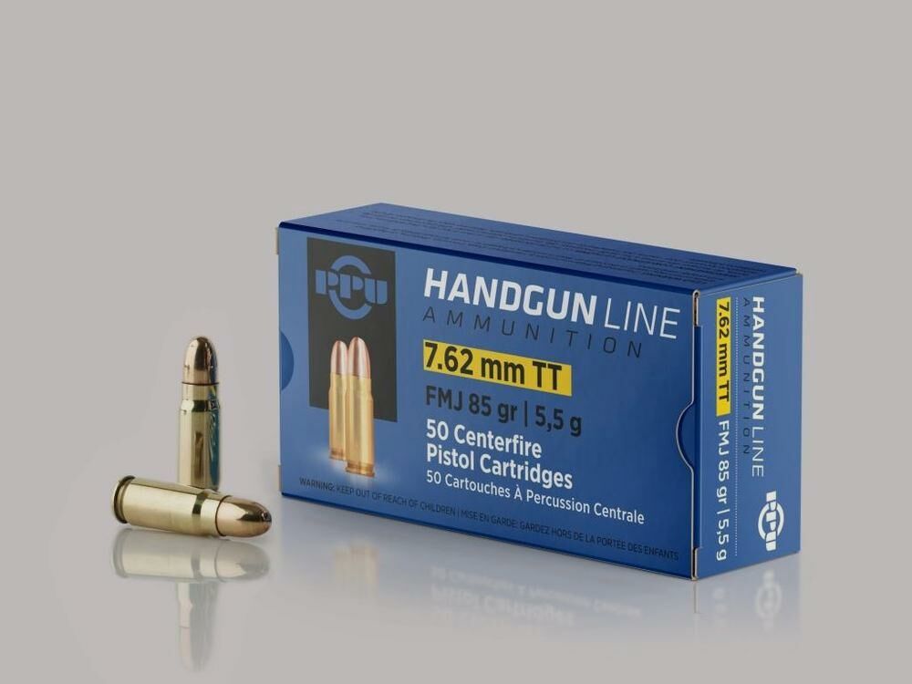 PRVI Partizan VM/FMJ 5,5g/85gr - 50 pièces 7,62mm Tokarev