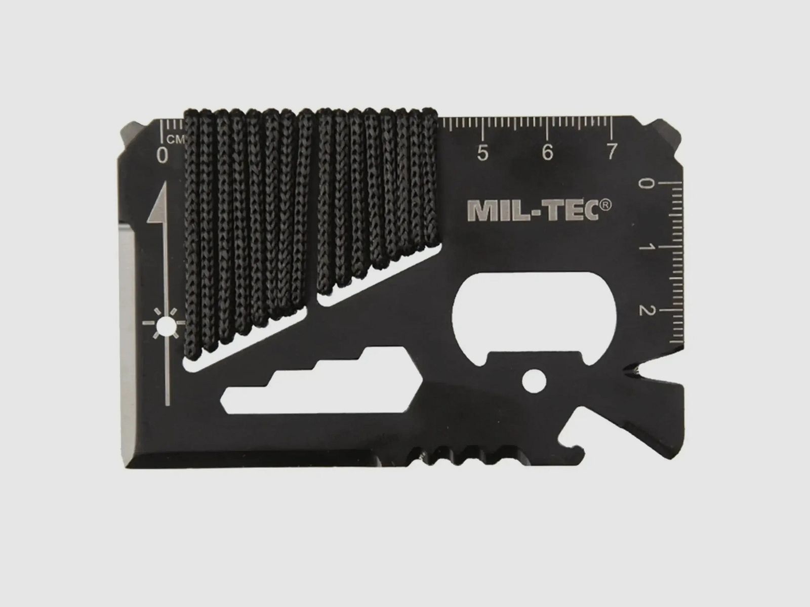 Herramienta de supervivencia Mil-Tec con cuerda de paracaídas y funda