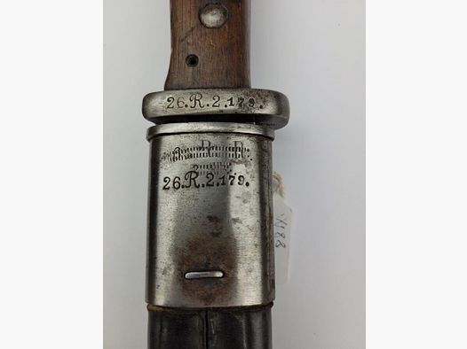 Zeldzaam Duits bajonet 84/98 type 1 – Weyersberg – Pruisisch 1888 – met nummer ! – BE+/TBE-