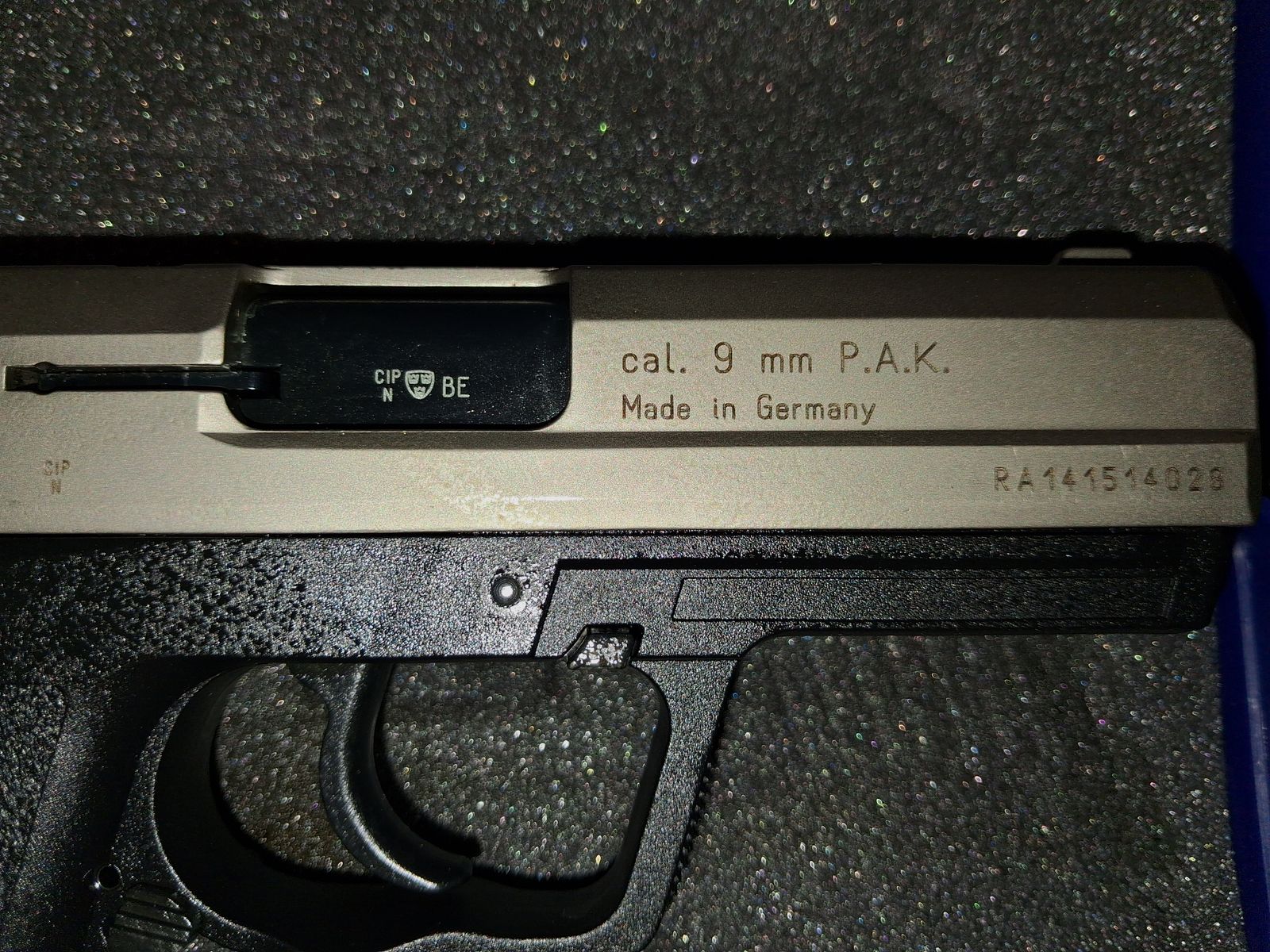 Röhm RG 96 Nickel with 2 magazines, holster, cleaning kit and 50 rounds of ammunition