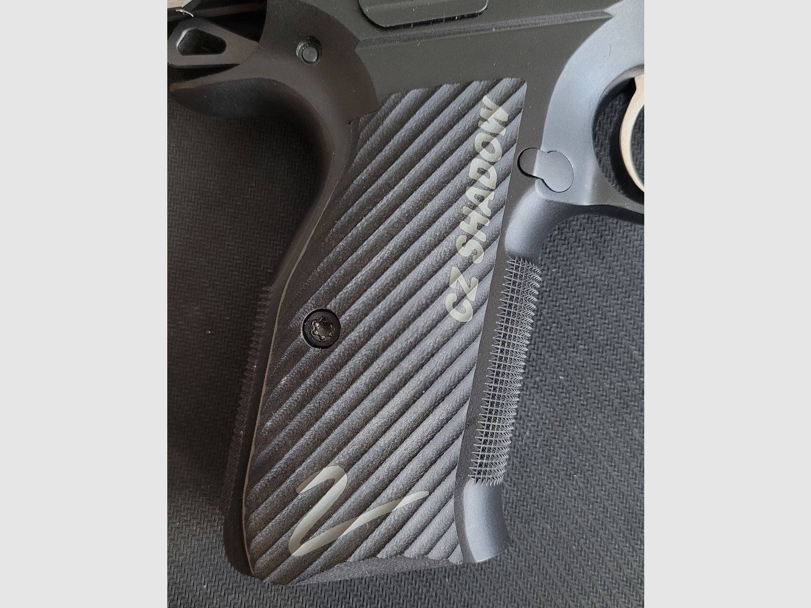 Neue CZ Shadow 2 Griffschalen- LokGrips Palm Swell Ridgebacks- Color-Fill