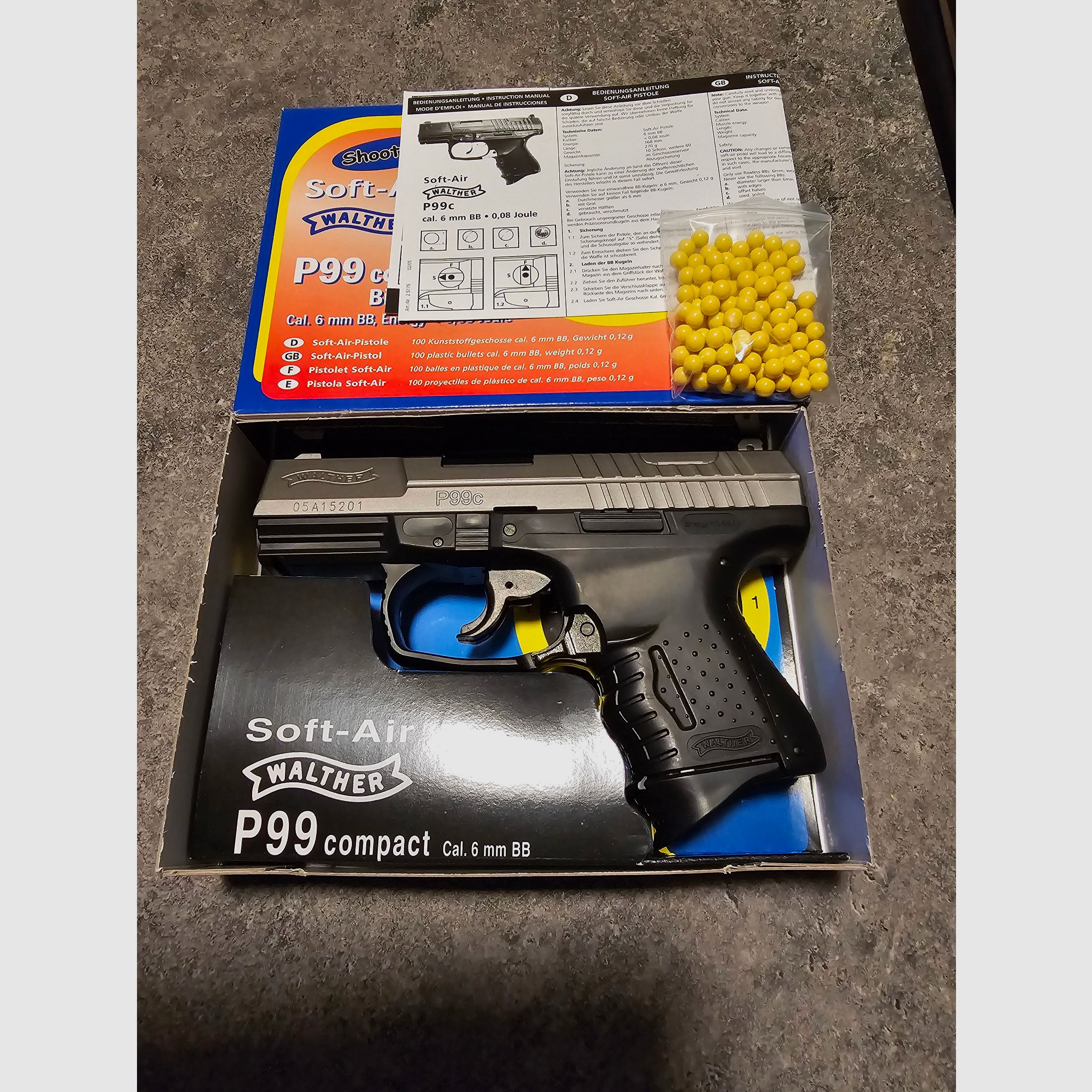 Walther P99 Compact Softair Airsoft 6mm BB, zdjęcie 1 z 2
