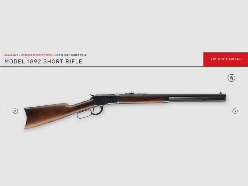 WINCHESTER 1892 Short Rifle Unterhebelrepetierbüchse UHB .357Mag.|20 Zoll/51cm|10-Schuss Mag|LIMITIE