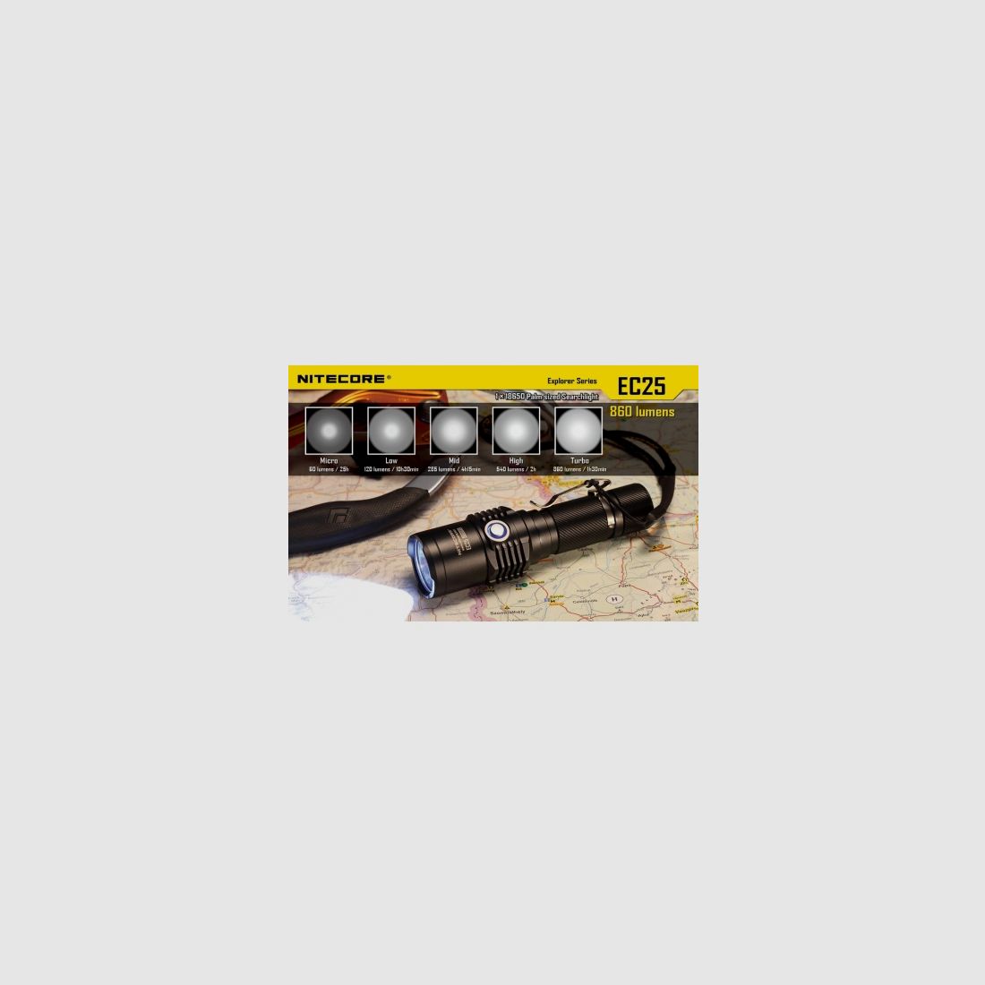 Linterna Nitecore EC25 Cobra Explorer 860 lúmenes, imagen 16 de 23