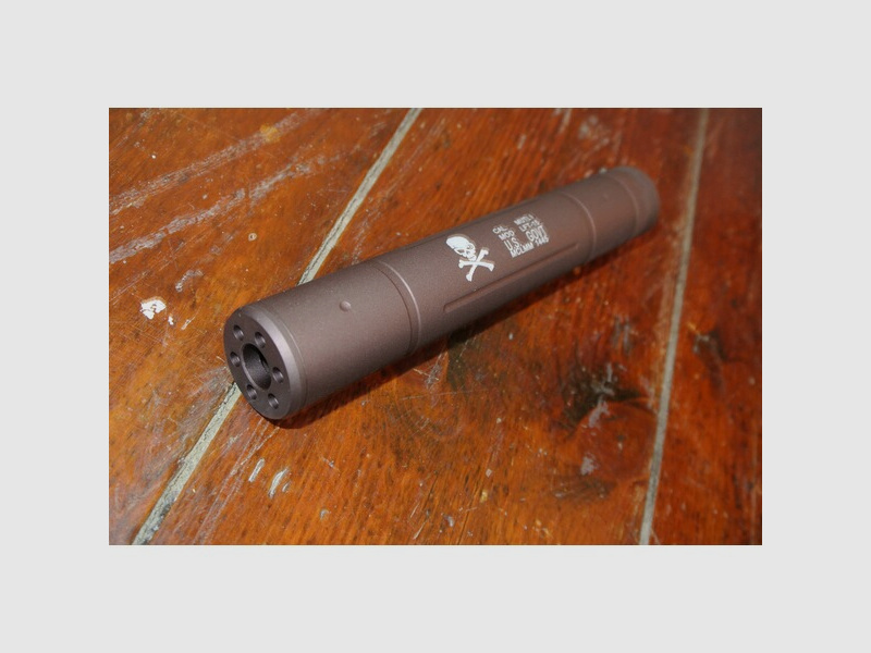 195mm CTW Silencer CCW Tan Airsoft Schalldämpfer Pirate arms Softair Gotcha