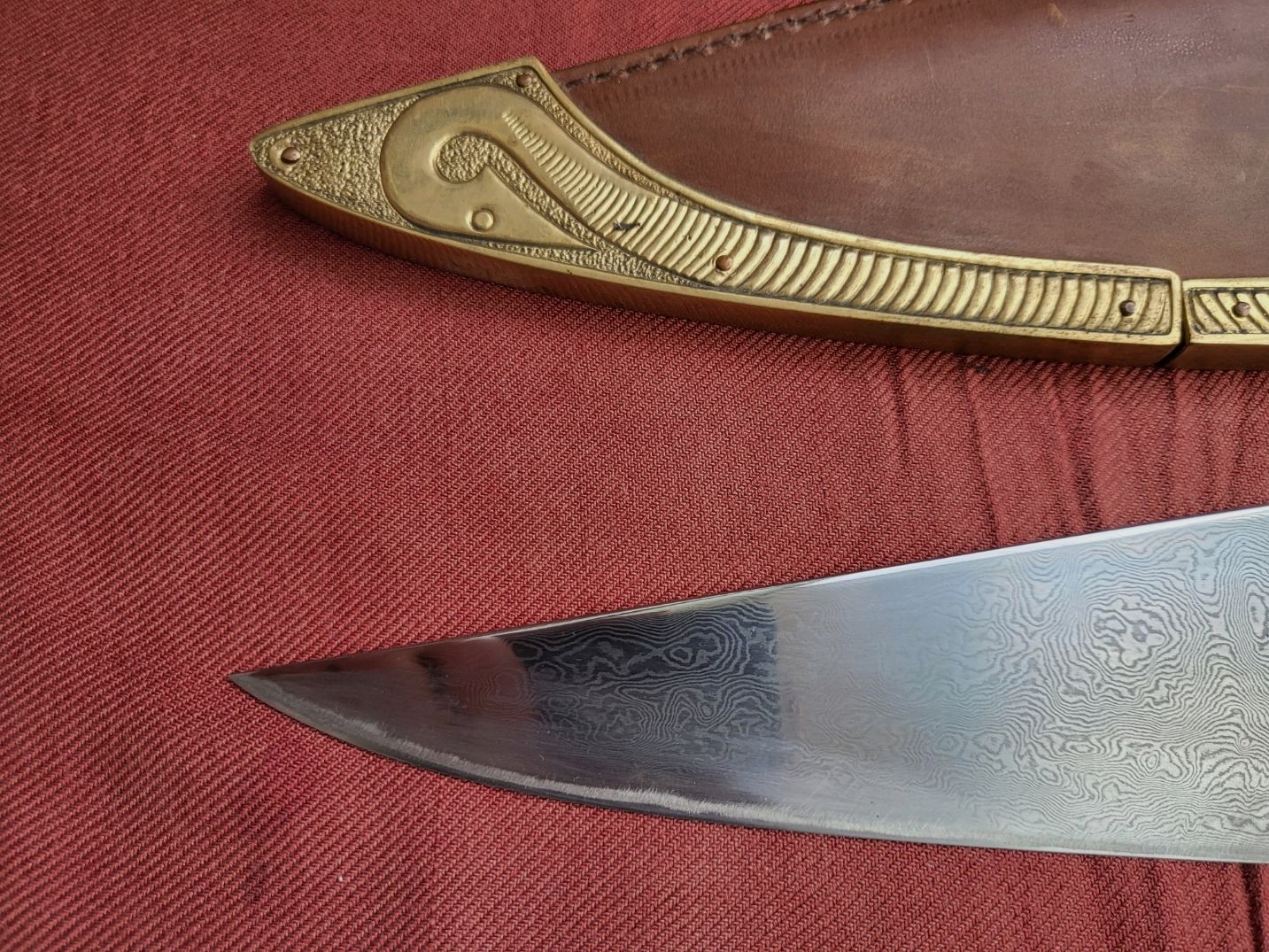 Cool Steel Langsax made of Damascus steel, very well maintained