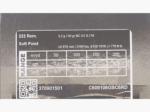 SAKO .223rem Tlm 55 grs - 50 Schus