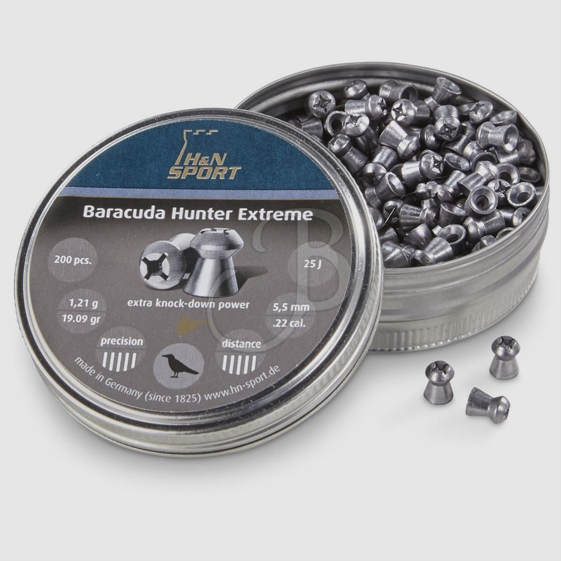 BULLES cal. 4,5 H & N Diabolo Baracuda Hunter Extr 5,50mm 1,21gr
