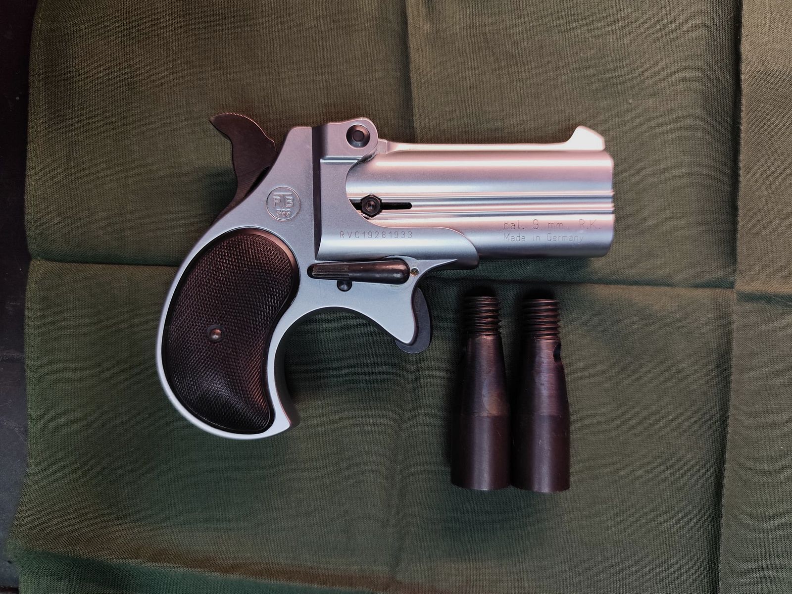 Röhm Derringer 9mm Knall Acero Inoxidable Nuevo