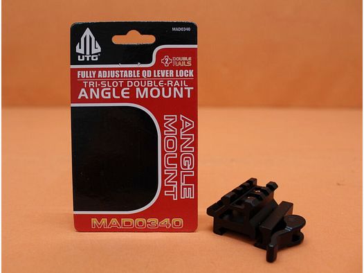UTG - Leapers UTG QD 3-Slot/Double-Rail Angle Mount (MAD0340) 45° angle mount/ offset/ elevation for Picatinny profile
