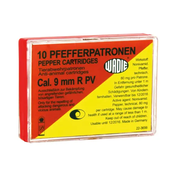 Cartucce Wadie 9 MM RK al Pepe per Revolver