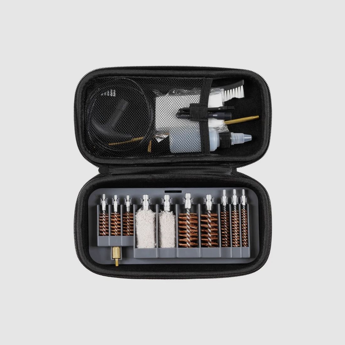Multi-caliber cleaning set for rifle with case