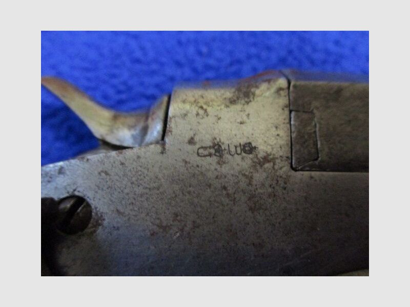 Deutsche Salonpistole Scheibenpistole Vorkrieg Einzellader auf gelbe WBK