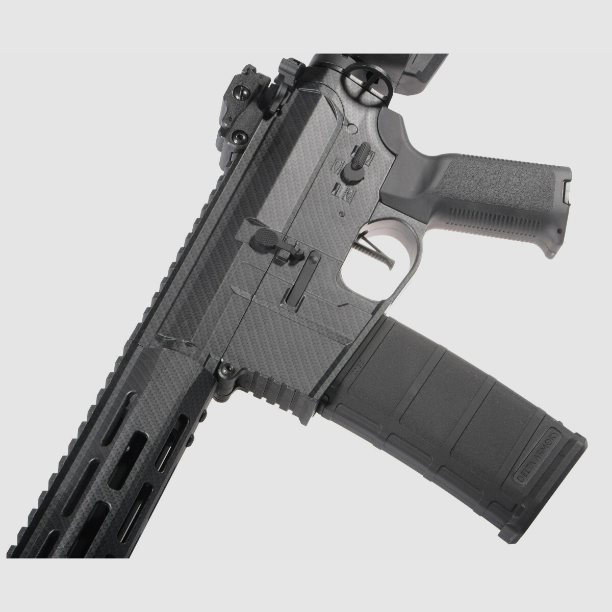 M4 AR15 M-LOK 8 inch CHARLIE Carbon S-AEG Airsoft Rifle Free from 18 years | Delta Armory