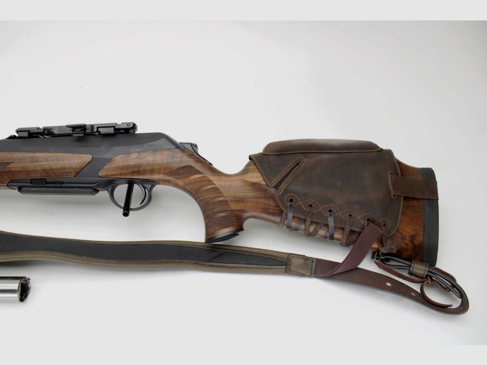 Merkel RX HELIX BLACK DS mit Wechsellauf und HLX Dämpfer und Dentler Basis	 .308Win + 8x57JS