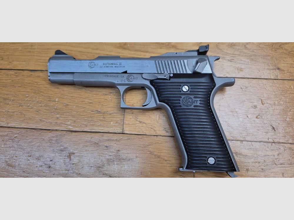 Pistola Automag II poco común y hermosa – Calibre 22Magnum – Fabricación AMT – Acero inoxidable de A a Z – En 4 1/2 pulgadas – Excelente estado mecánico – 2 cargadores – TBE+, imagen 2 de 18