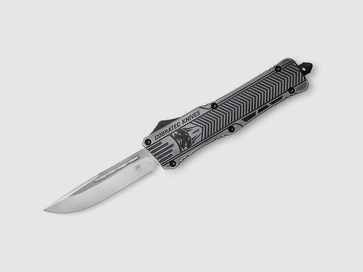 CobraTec Stonewash Large CTK-1 Droppoint Nóż Automatyczny OTF, zdjęcie 2 z 10