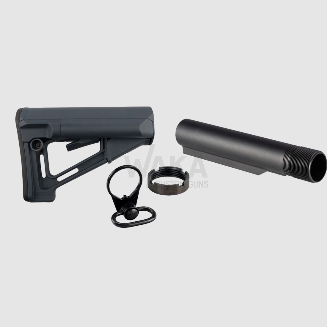 Magpul STR Kit on M4 Adapter, Sniper Grey, image 1 of 5