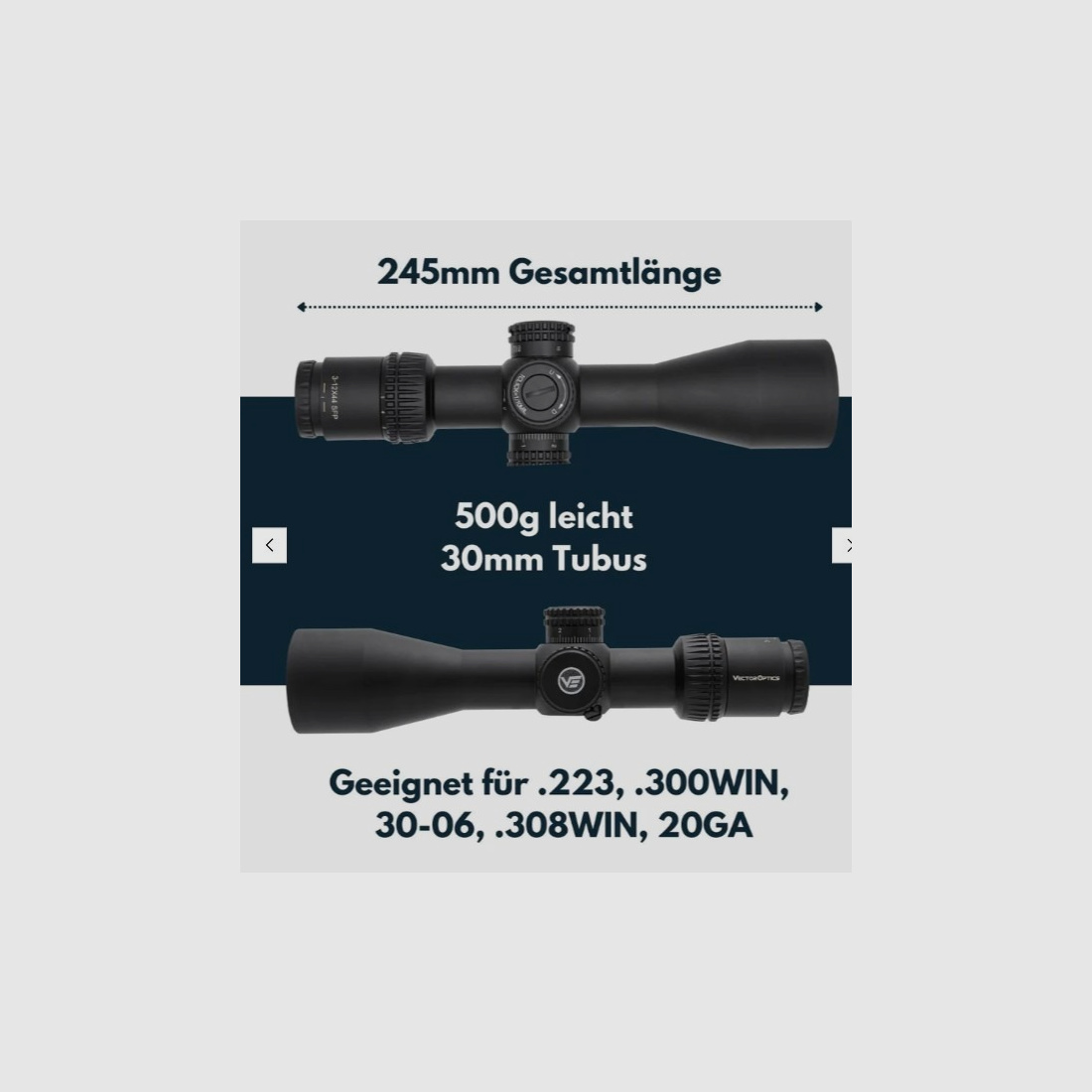 Vector Optics SCOM-24 Veyron Zielfernrohr 3-12x44SFP - Montage für 21mm Picatinny/Weaver