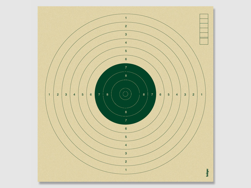 Krüger-Schießscheiben Lupi-Scheiben m.Nr. grün Schießscheiben