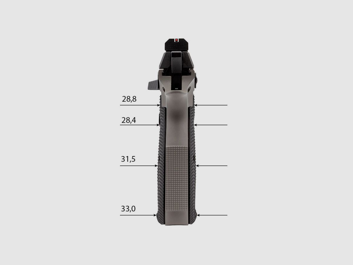 Eemann Tech Ultimate Aluminium Long Grips for CZ, Color: Black, size: S, image 2 of 3
