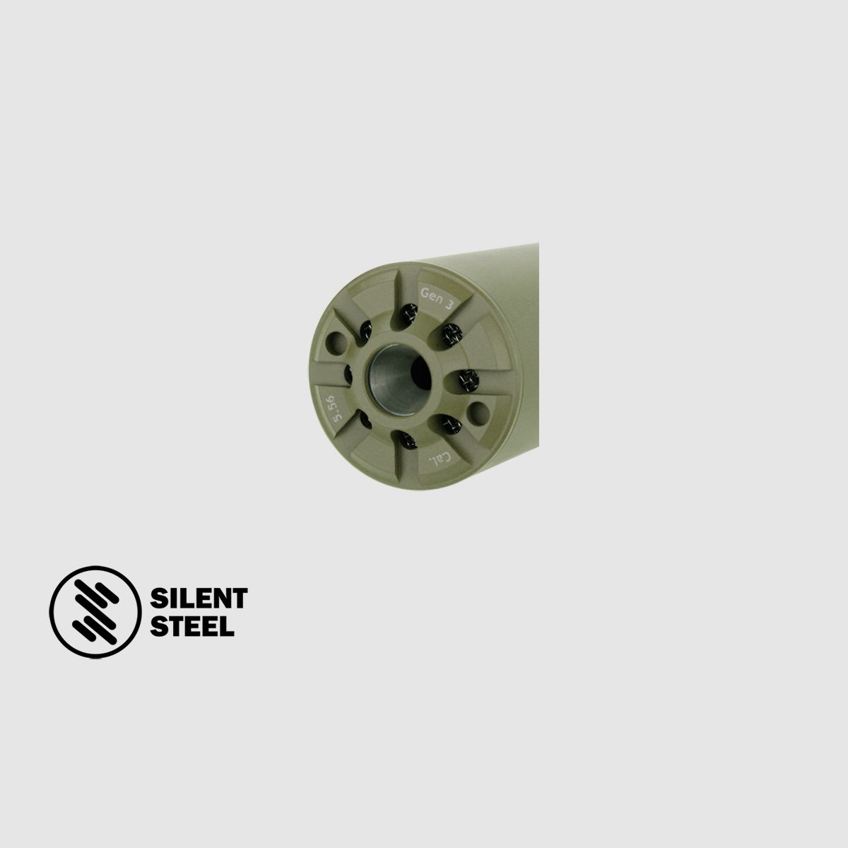 SILENT STEEL Compact Flow Streamer QDB 5.56 ODG, image 2 of 3
