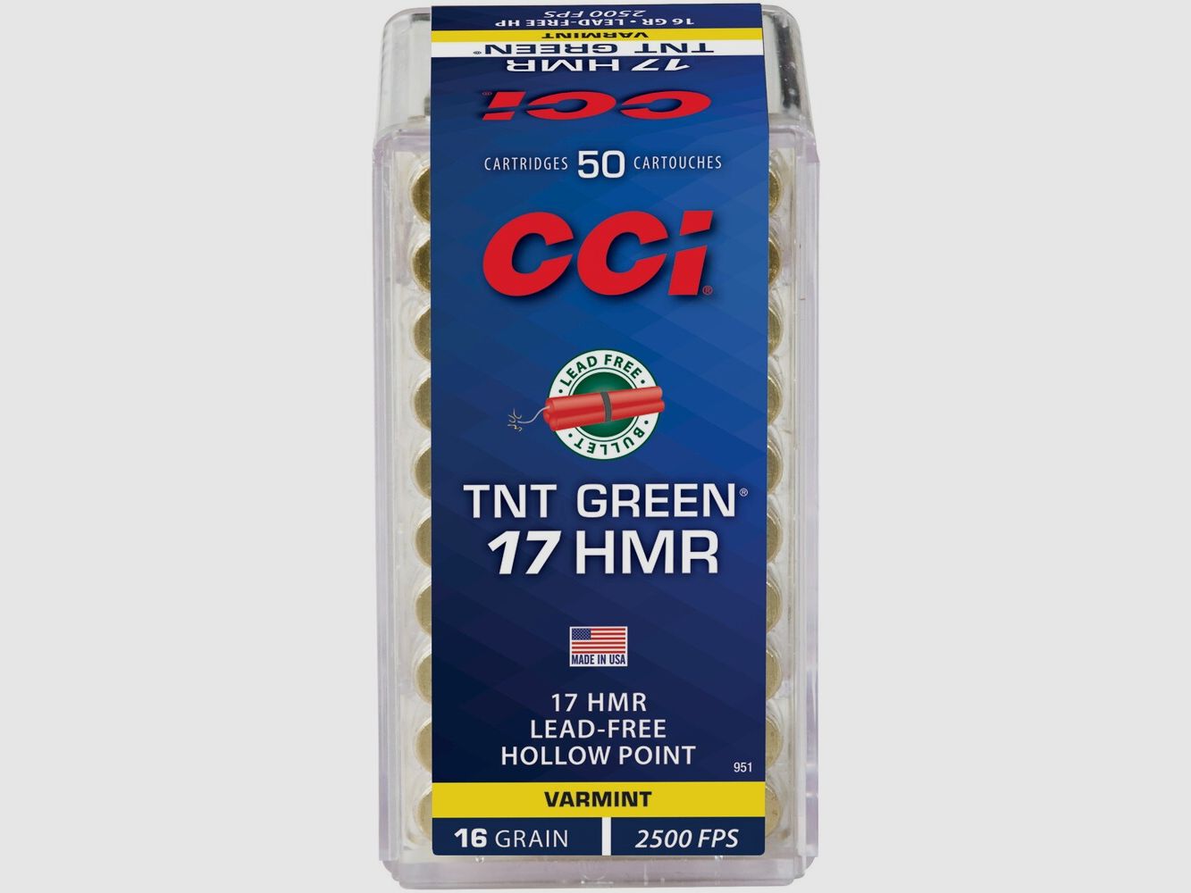 CCI .17 HMR TNT Green HP 1/16 g/grs., imagen 1 de 4