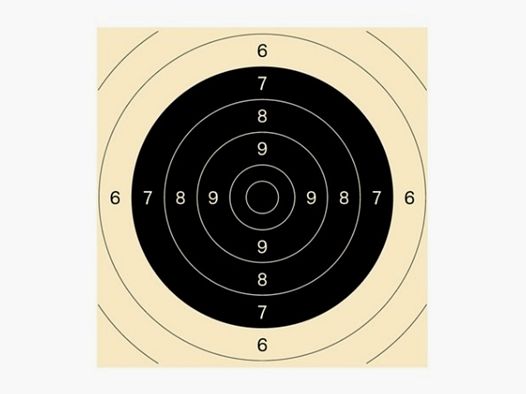 Pistolenscheibe, Kleinkalibergewehr, Vorderlader-Muskete 25/50 m 4400
