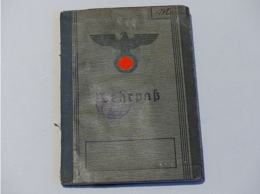 Military pass 1940 WWII 2nd WWII Military District Command Essen vintage