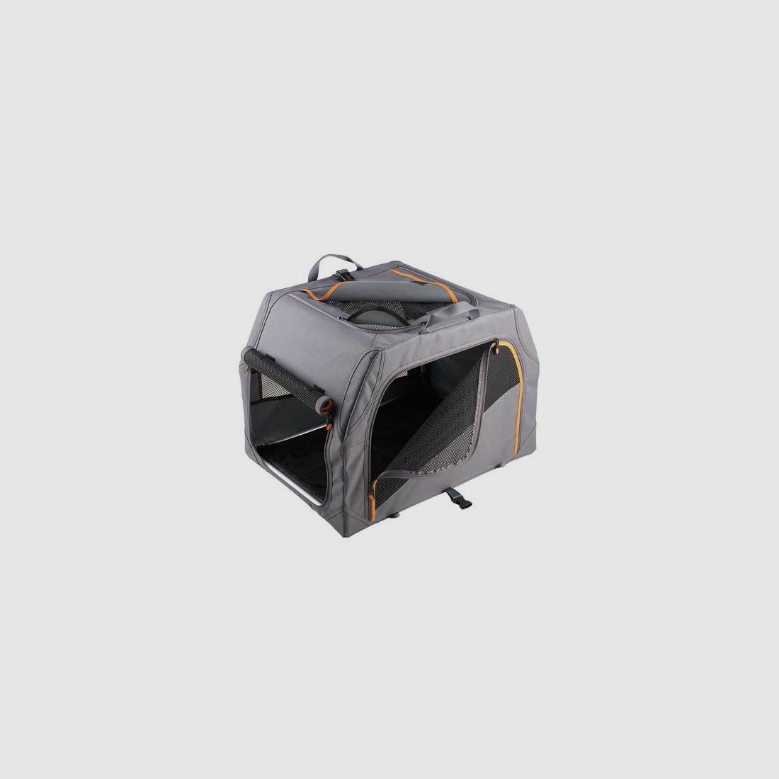 Hunter Hundetransportbox mit Aluminium-Gestell 91 x 61 x 58 cm Anthrazit/Orange
