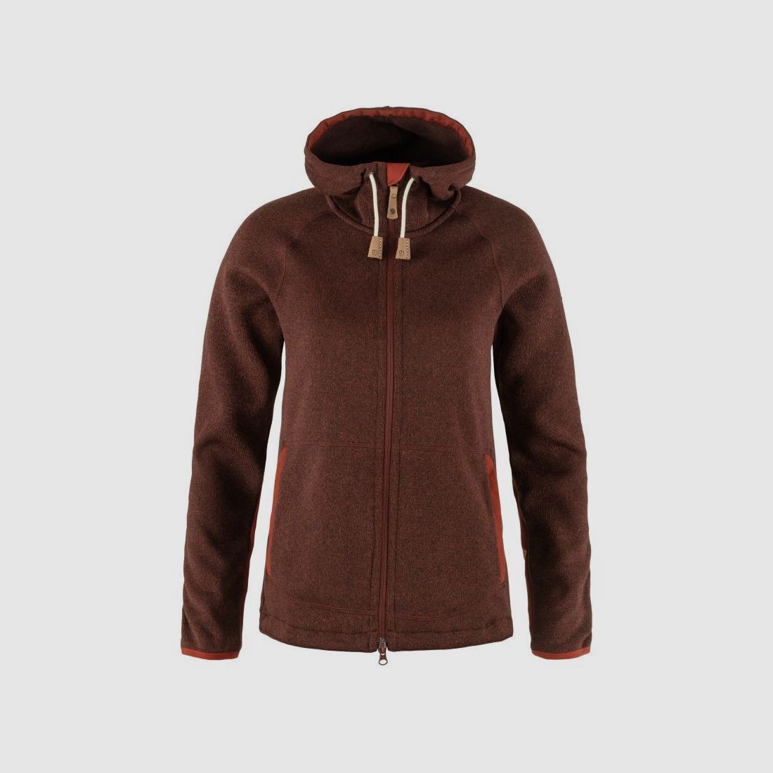 Fjällräven Damen Fleecejacke Övik Fleece Hoodie Rot XS