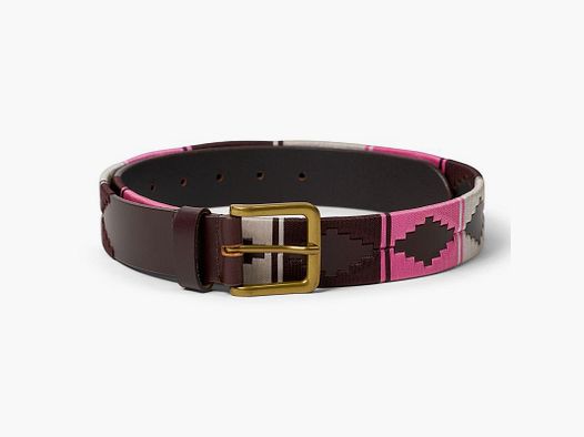 Waidmanns Unisex Pologürtel Marley Pink Weiß – Länge: 85 cm