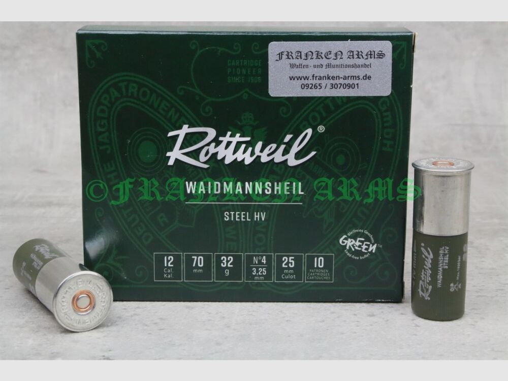 Rottweil Waidmannsheil Steel HV 12/70 3.25mm 10 pieces bulk prices