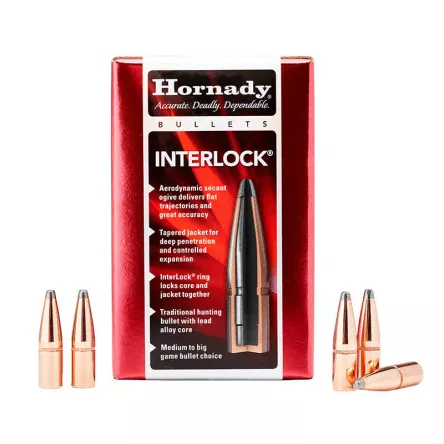 Hornady balas 30/7,62 mm .308 Interlock BTSP 180 gr (100 unidades) (3072), imagen 1 de 2