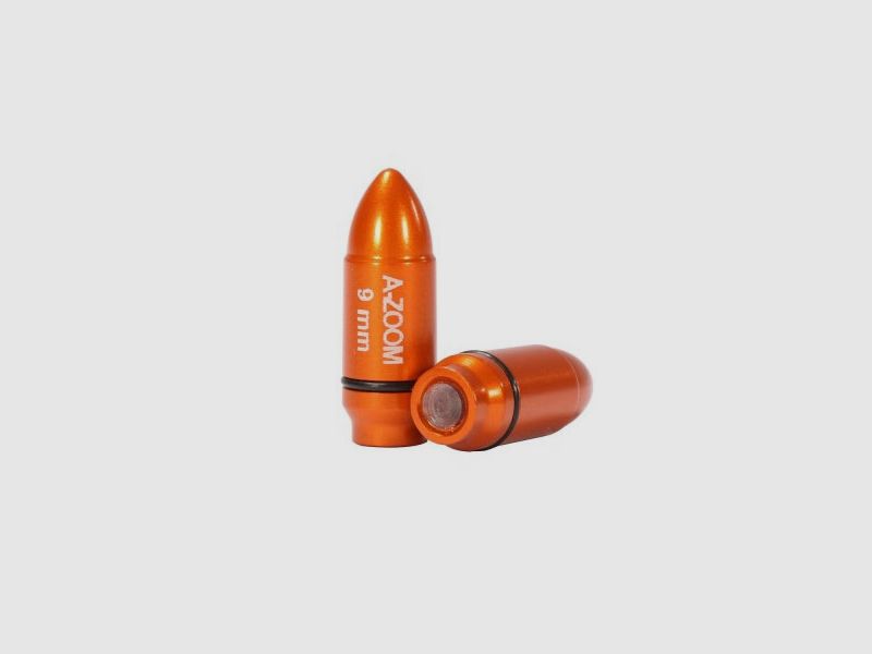 A-Zoom Striker Caps Dummy Cartridge Aluminum Anodized 9mm 2 Pieces