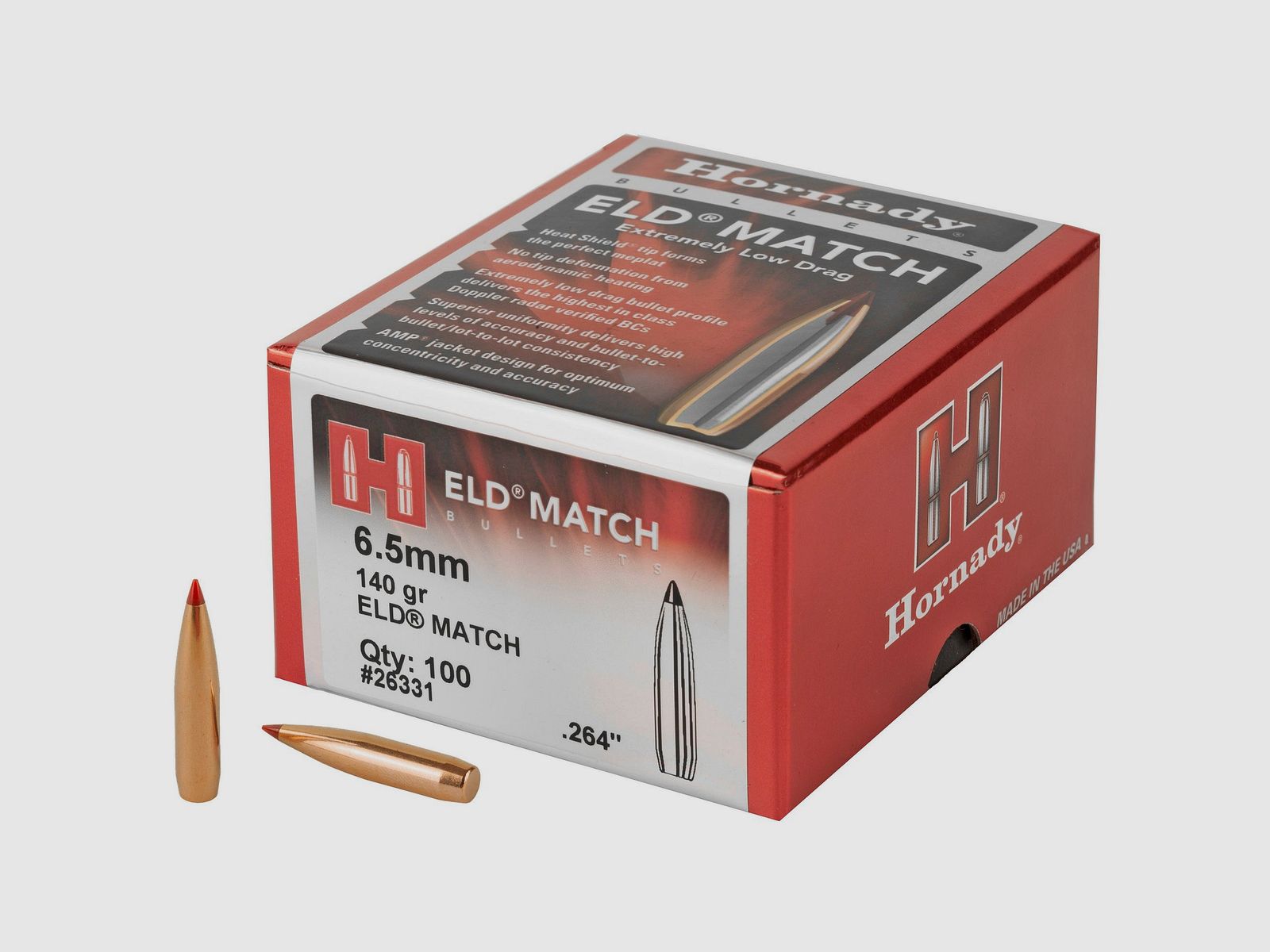 Hornady Geschosse .257, 134gr, ELD-Match, 100 Stk