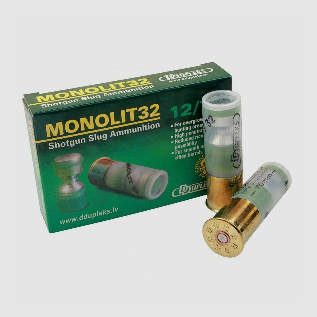 DDupleks cartuchos de caza para escopeta DDupleks Monolit 32 12/70 32g